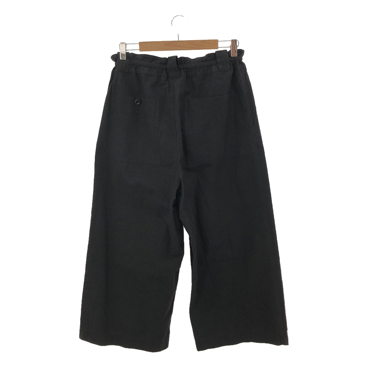 MHL. / MHL Margaret Howell | Cotton Linen Plain Wave Wide Easy Pants | Size 2 | Black | Women's