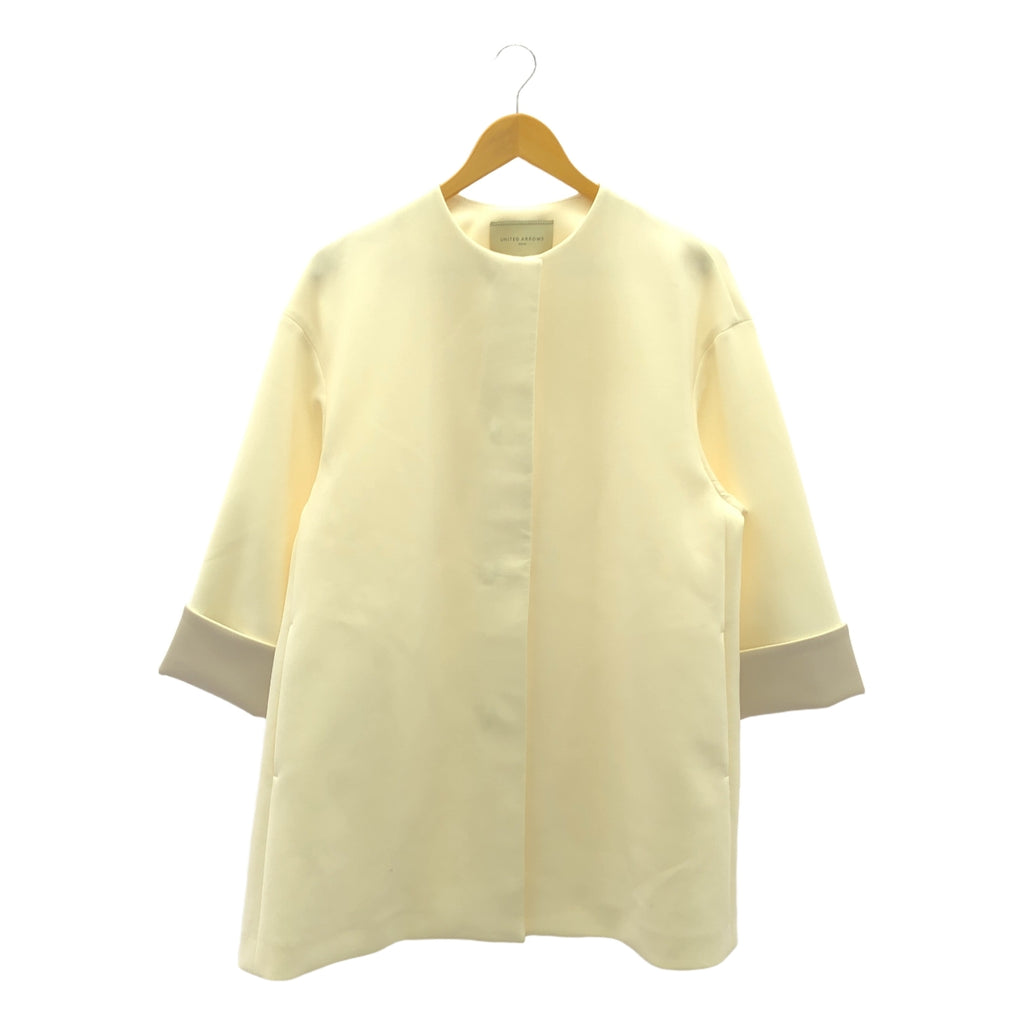 【新品】  UNITED ARROWS / ユナイテッドアローズ | SPONGY Aライン ミドルコート | 38 | オフホワイト | レディース