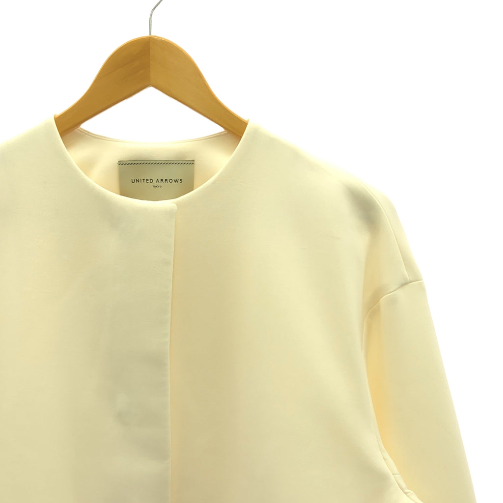 【新品】  UNITED ARROWS / ユナイテッドアローズ | SPONGY Aライン ミドルコート | 38 | オフホワイト | レディース
