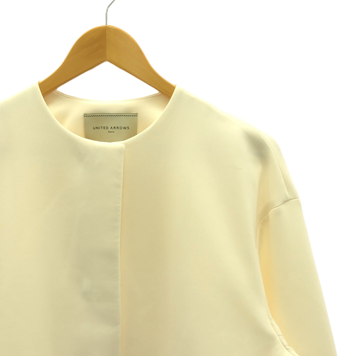 【신품】 UNITED ARROWS / 유나이티드 아로즈 | SPONGY A 라인 미들 코트 | 38 | 오프 화이트 | 여성