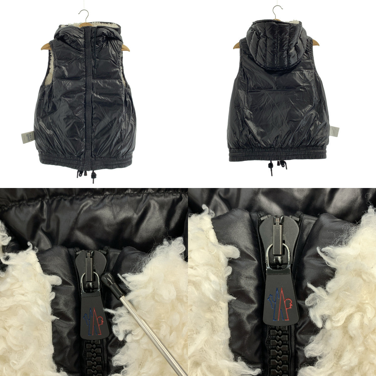 MONCLER / Moncler | 2021AW | MAGLIA / 로고 퍼 다운 베스트 후디 | S | 남성