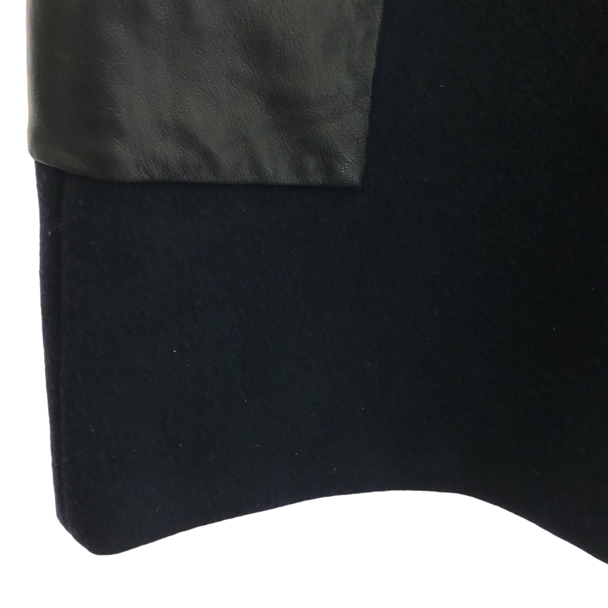 Drawer / ドゥロワー | レザーポケット ウール ノースリーブ ワンピース | 38 | ネイビー | レディース