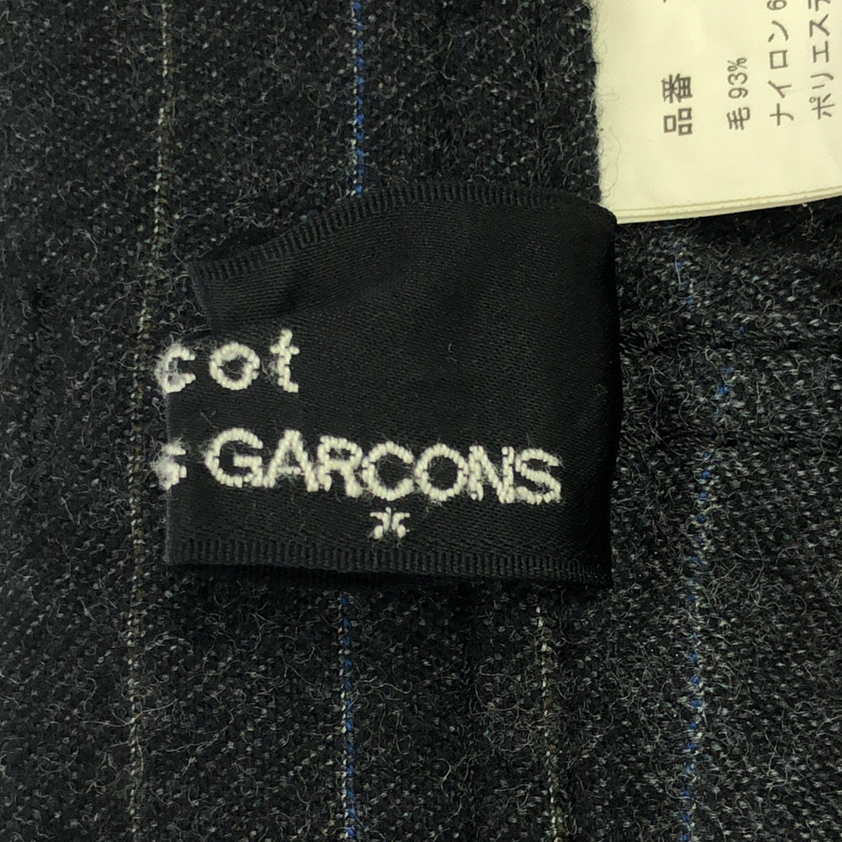 COMME des GARCONS | 經編布料2005秋冬 |羊毛條紋短褲| S |灰色|女性的
