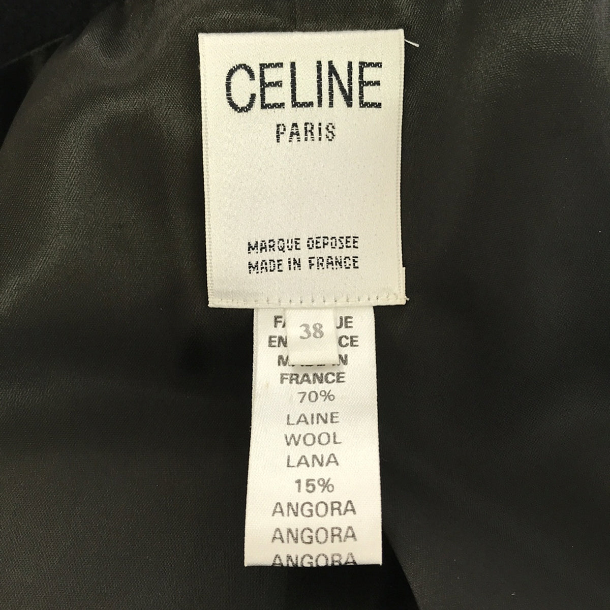 CELINE / セリーヌ | アンゴラ カシミヤ マカダムボタン コート | 38 | レディース