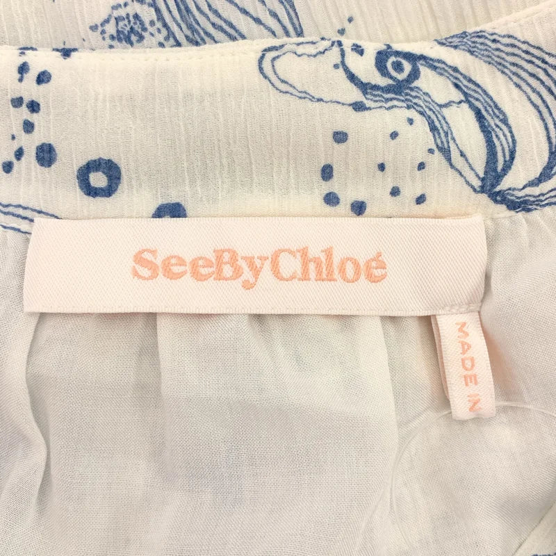 SEE BY CHLOE / シーバイクロエ | コットン シルク 総柄 ボリューム SEE BY CHLOE / シーバイクロエ | コットン シルク 総柄 ボリューム
