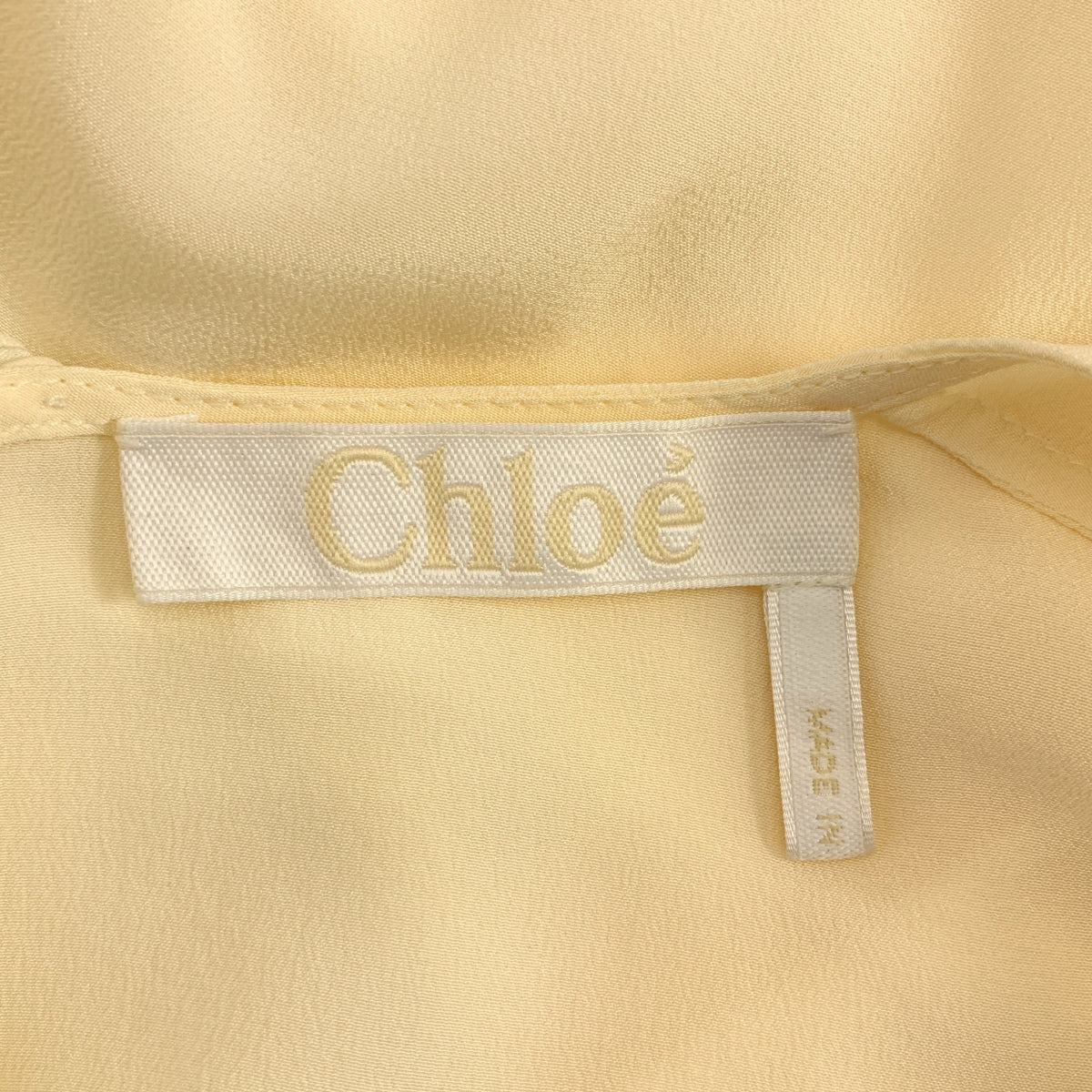 Chloe | 100% 絲質 | 絲質蕾絲透視襯衫 | 尺寸 34 | 女款