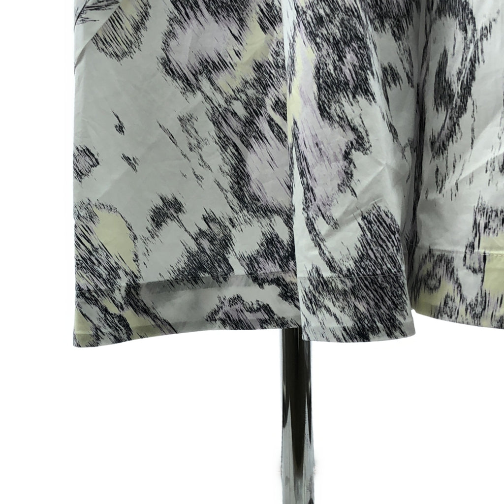 【新品】  3.1 Phillip Lim / スリーワンフィリップリム | コットン 総柄 ベルト付 フレア ワンピース | 4 | ホワイト系 | レディース