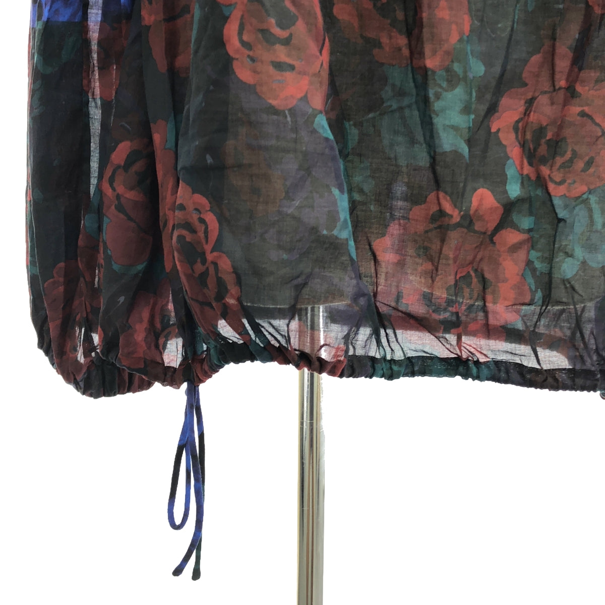DRIES VAN NOTEN / ドリスヴァンノッテン | 2023SS | CURALA 6141 花柄 ギャザー プルオーバーブラウス | XS | ブルー/レッド/ブラック | レディース