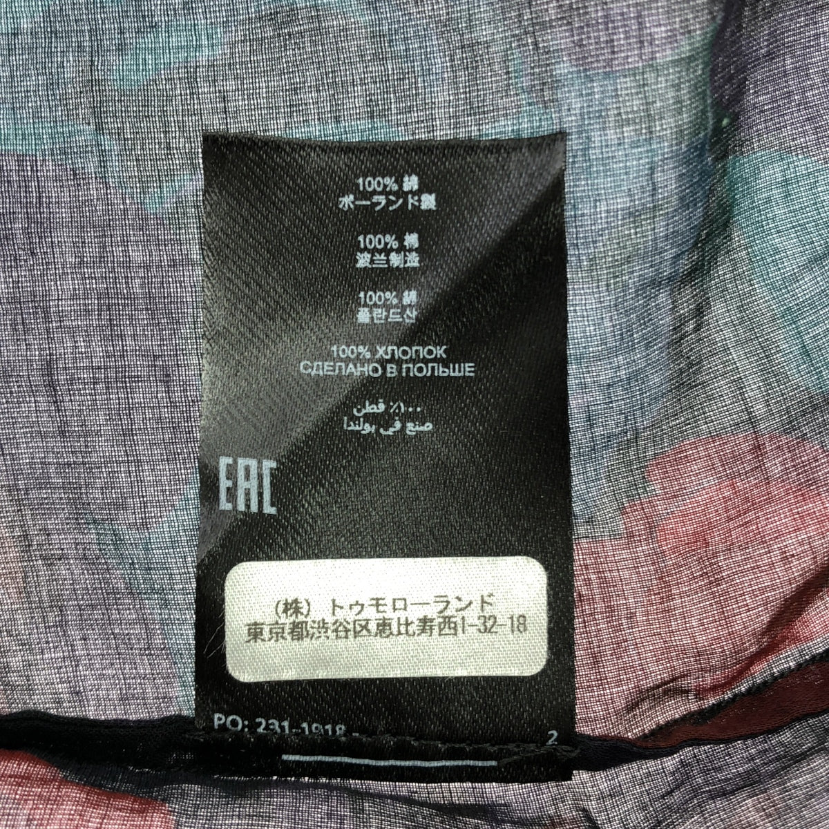 DRIES VAN NOTEN / ドリスヴァンノッテン | 2023SS | CURALA 6141 花柄 ギャザー プルオーバーブラウス | XS | ブルー/レッド/ブラック | レディース