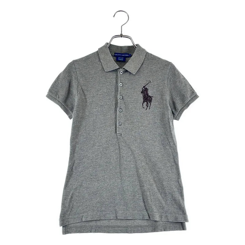 RALPH LAUREN / ラルフローレン | ビジュー 装飾 ポニー ポロシャツ カットソー | S | レディース