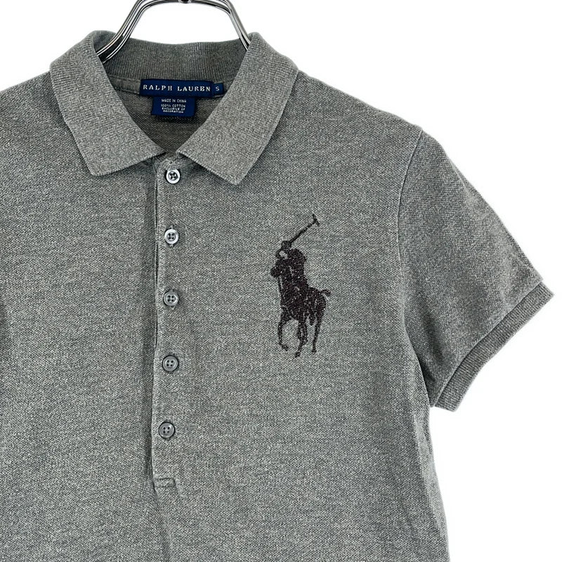 RALPH LAUREN / ラルフローレン | ビジュー 装飾 ポニー ポロシャツ カットソー | S | レディース