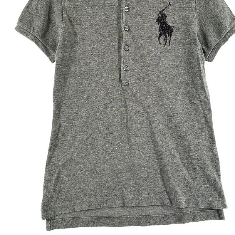 RALPH LAUREN / ラルフローレン | ビジュー 装飾 ポニー ポロシャツ カットソー | S | レディース
