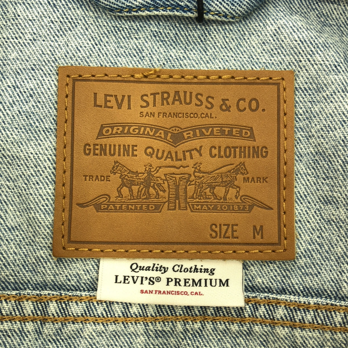 【미품】 Levi 's / 리바이스 | PREMIUM TYPE1 TRCUKER JACKET 프리미엄 1ST 데님 트래커 재킷 | M | 인디고 | 남성