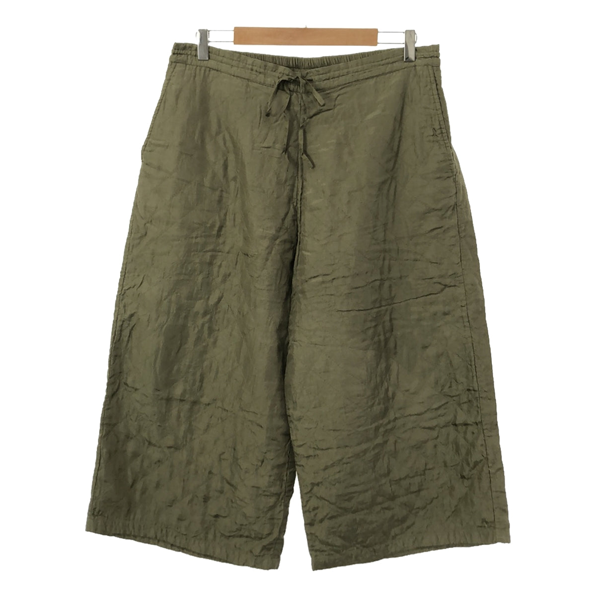 maison de SOIL | Silk quilted wide easy pants | 1 | Khaki | Women's