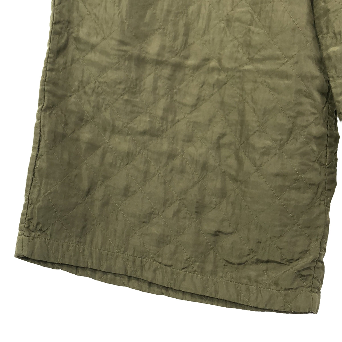 maison de SOIL | Silk quilted wide easy pants | 1 | Khaki | Women's