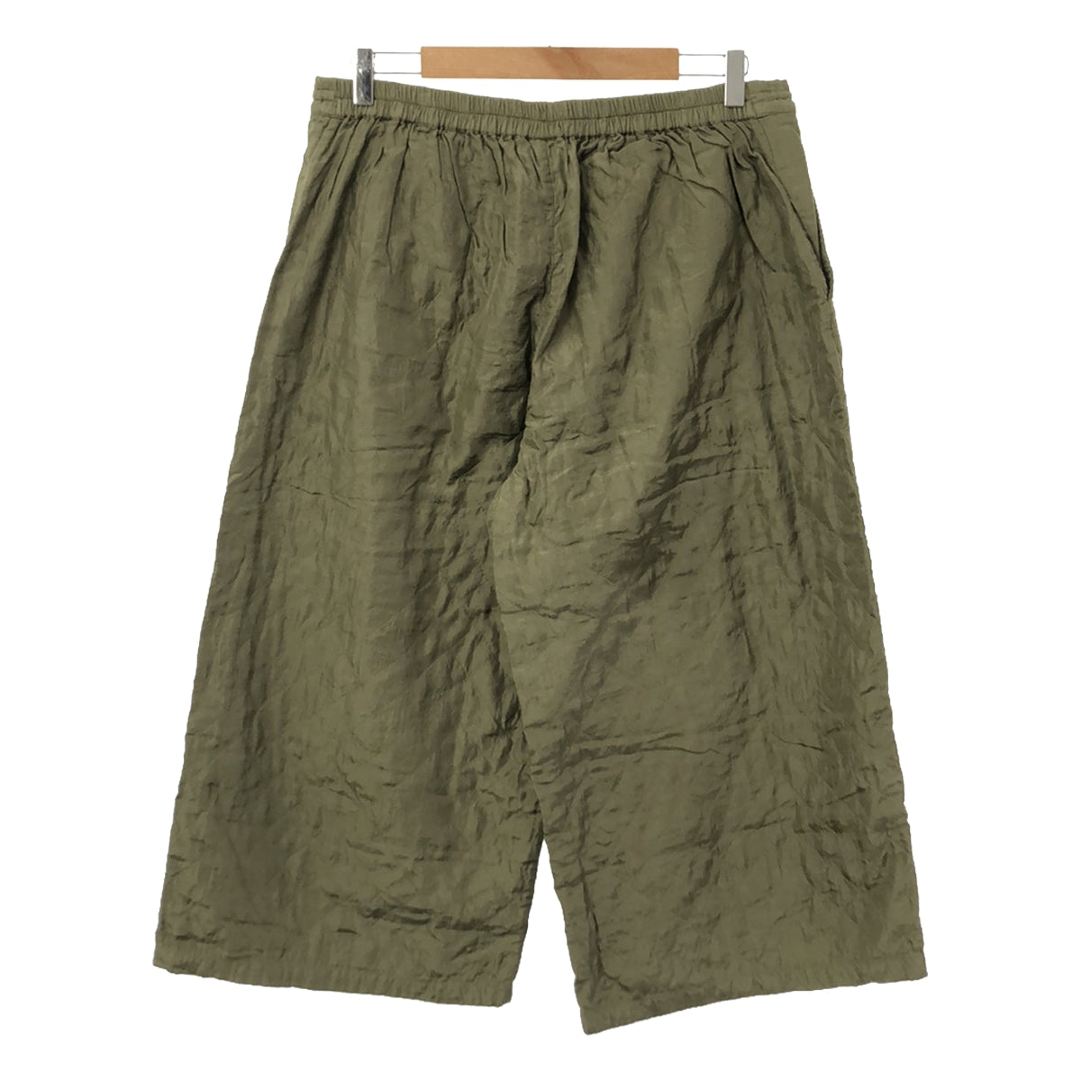 maison de SOIL | Silk quilted wide easy pants | 1 | Khaki | Women's