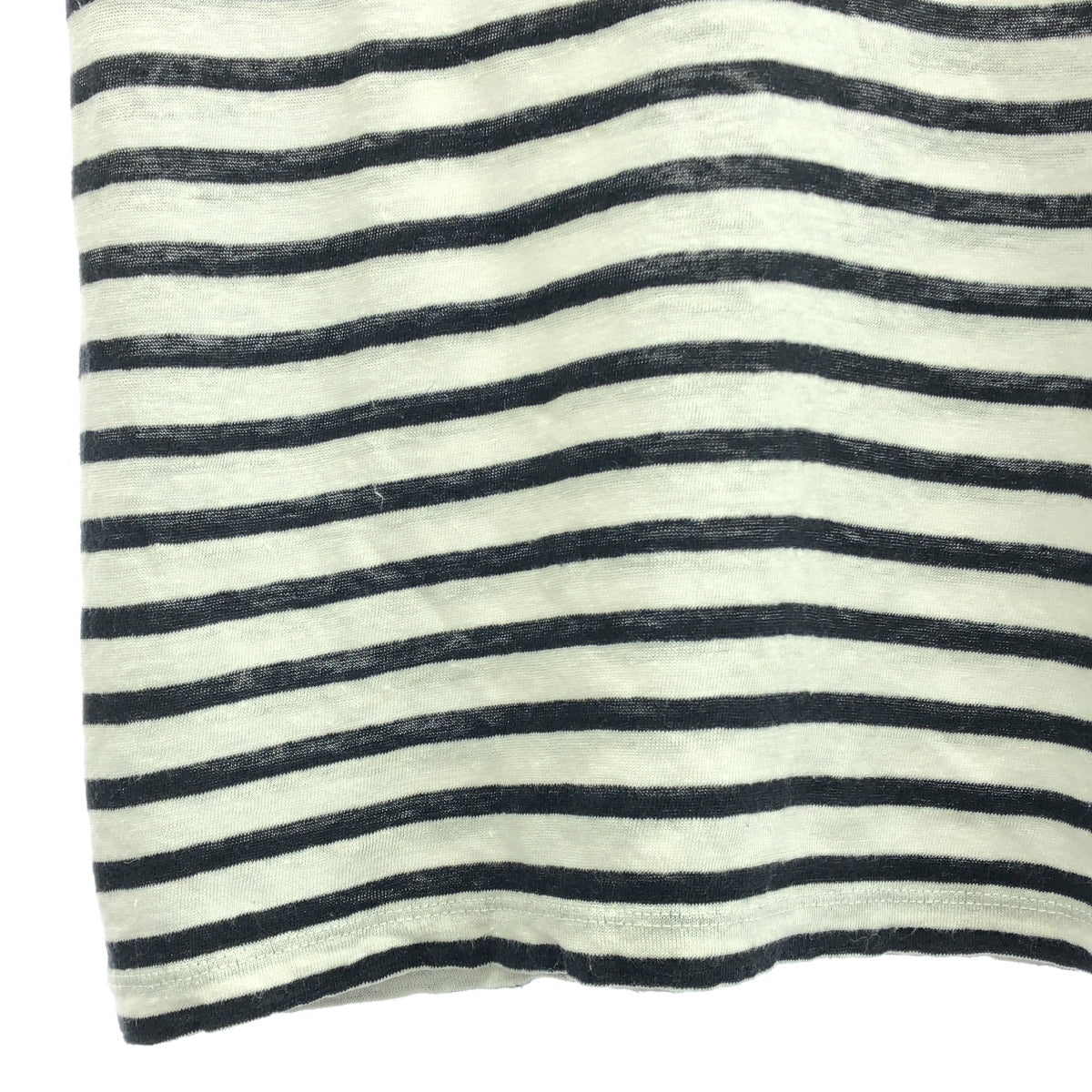 T by Alexander Wang | Linen striped top | XS | White x Black | Women's