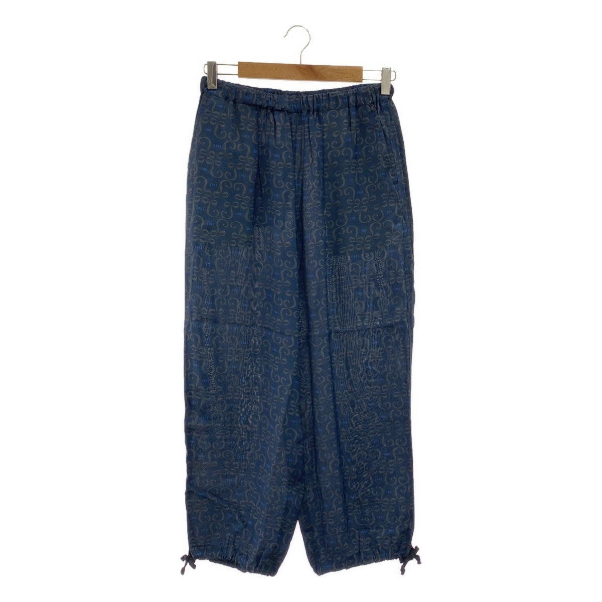 tricot COMME des GARCONS / 트리코콤 데 갤슨 | 2020SS | 레이온 총 무늬 드로스트링 웨스트 고무 이지 팬츠 |