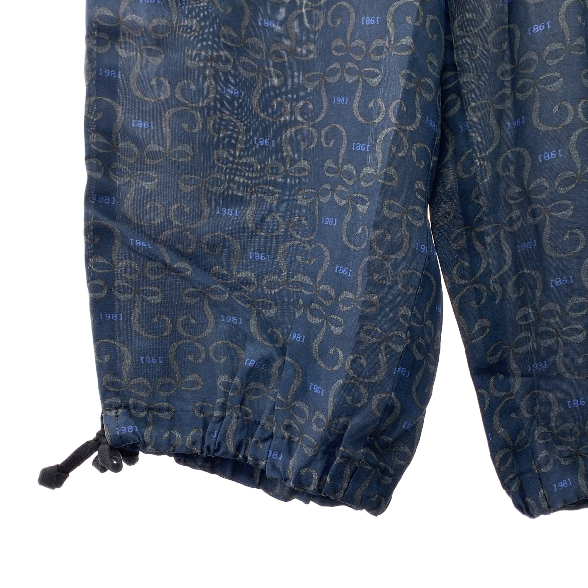 tricot COMME des GARCONS / 트리코콤 데 갤슨 | 2020SS | 레이온 총 무늬 드로스트링 웨스트 고무 이지 팬츠 |