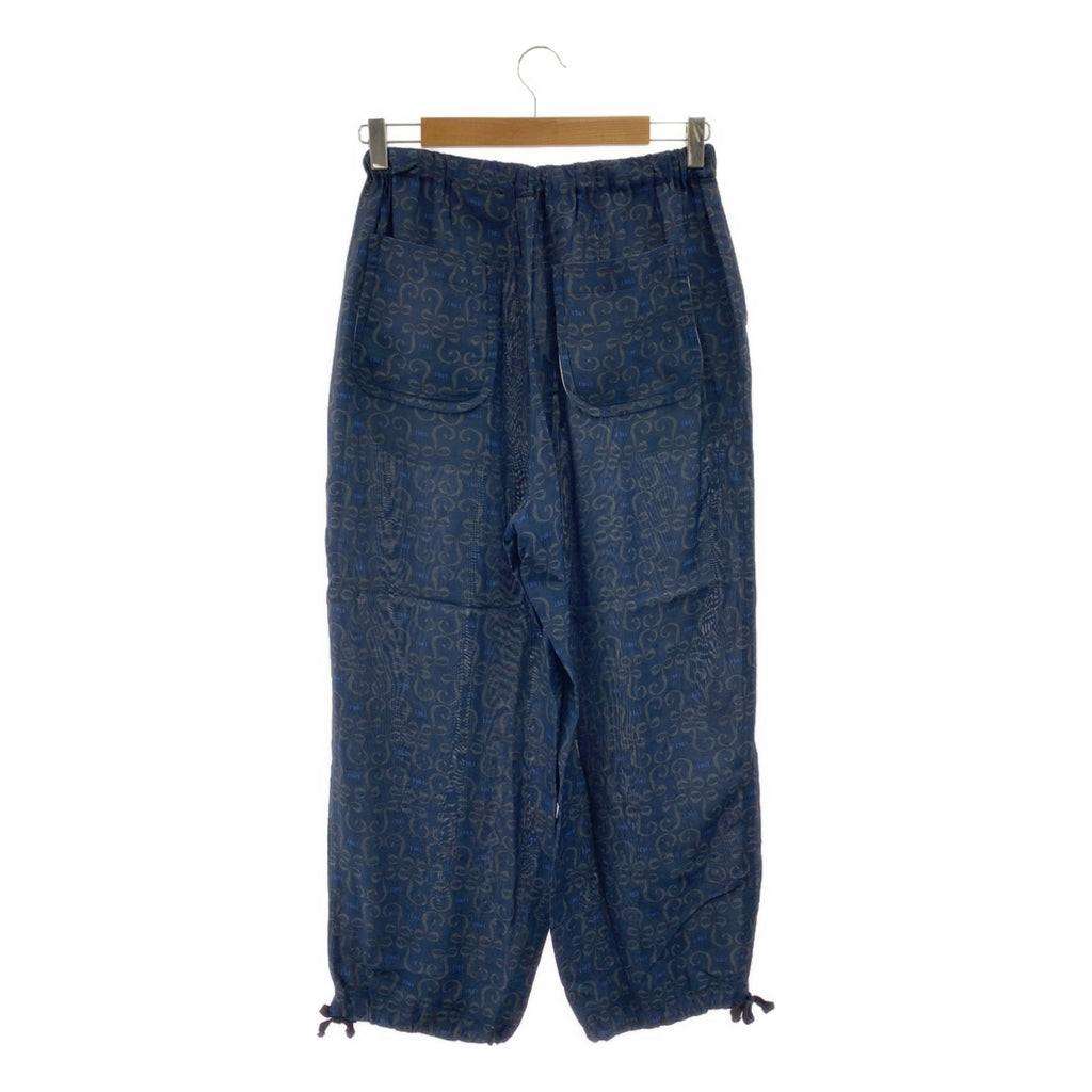 tricot COMME des GARCONS / 트리코콤 데 갤슨 | 2020SS | 레이온 총 무늬 드로스트링 웨스트 고무 이지 팬츠 |