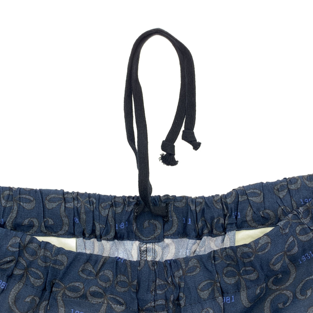 tricot COMME des GARCONS / 트리코콤 데 갤슨 | 2020SS | 레이온 총 무늬 드로스트링 웨스트 고무 이지 팬츠 |