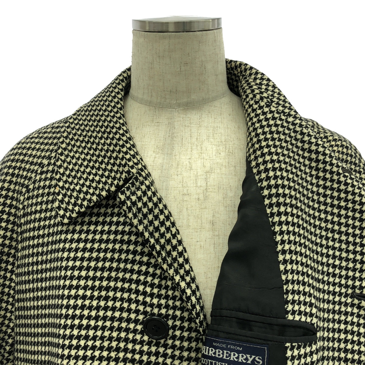 Burberrys / Burberry | 1960s ~ HENRY MARKS Houndstooth Long Coat | S.42 | Beige/Black | Men's