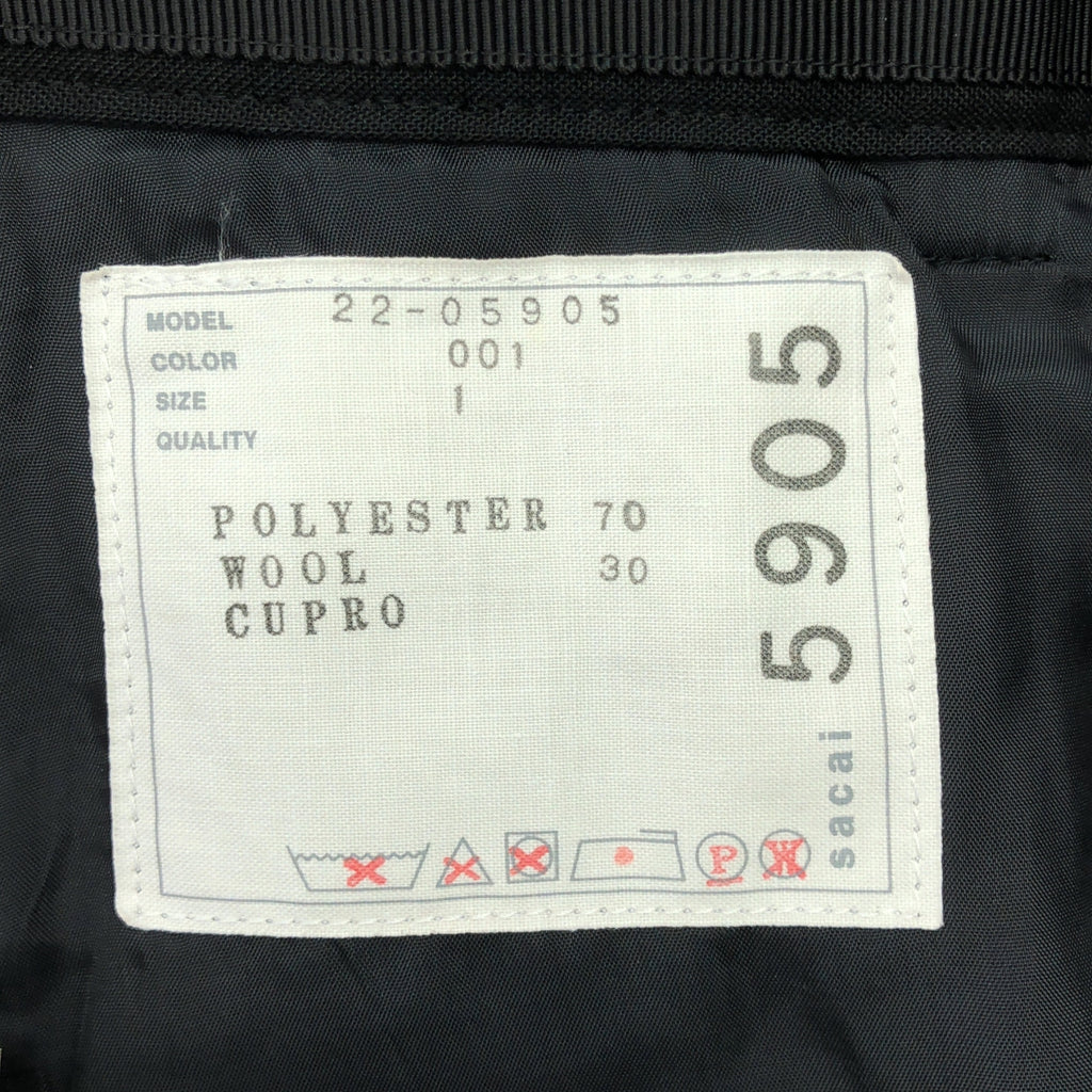 sacai / Sacai | 2022SS | 西裝褲 Sideline 西裝寬褲 | 1 | 黑色 | 女款