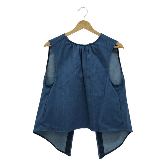 Rosy Monster | ribbon denim vest | F | Women's