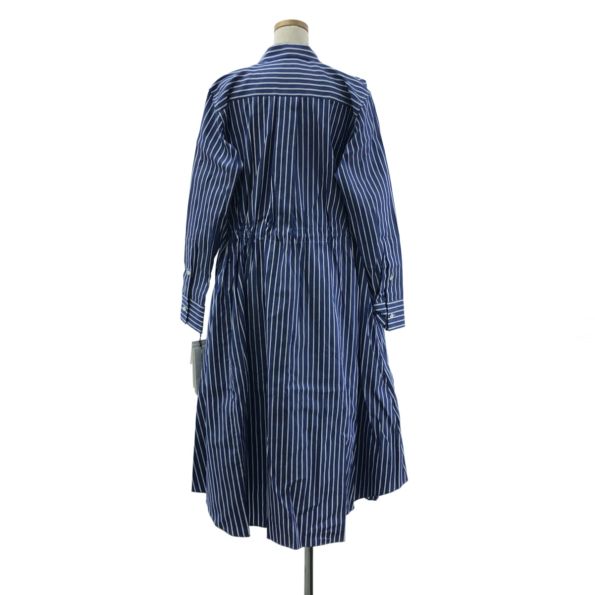 sacai | 條紋褶皺襯衫裙 | 尺寸 1 | 女款