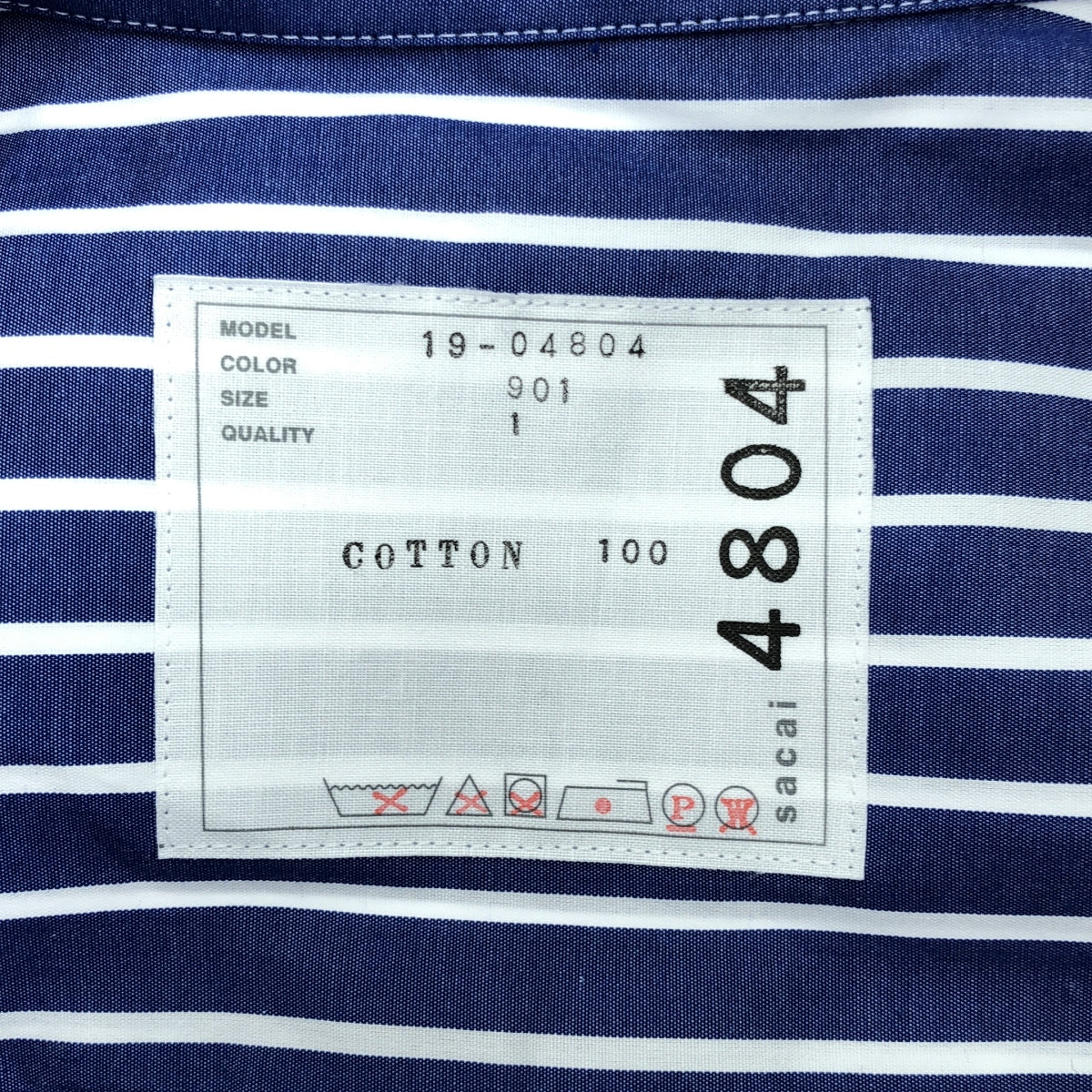 sacai | 條紋褶皺襯衫裙 | 尺寸 1 | 女款