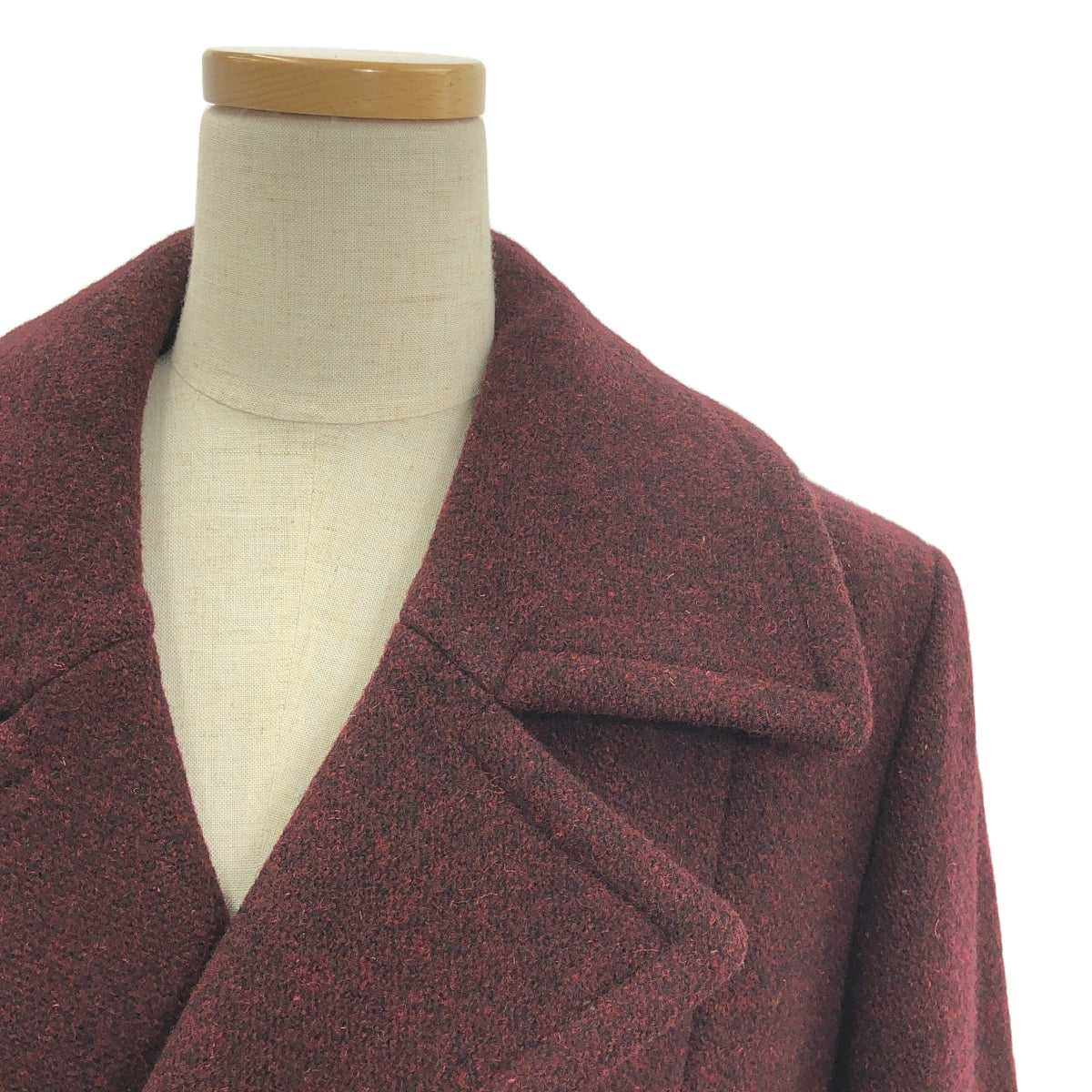 JUNYA WATANABE COMME des GARCONS / 渡邊淳也 | 1995秋冬 |羊毛雙排扣大衣 | F |波爾多 |女性的