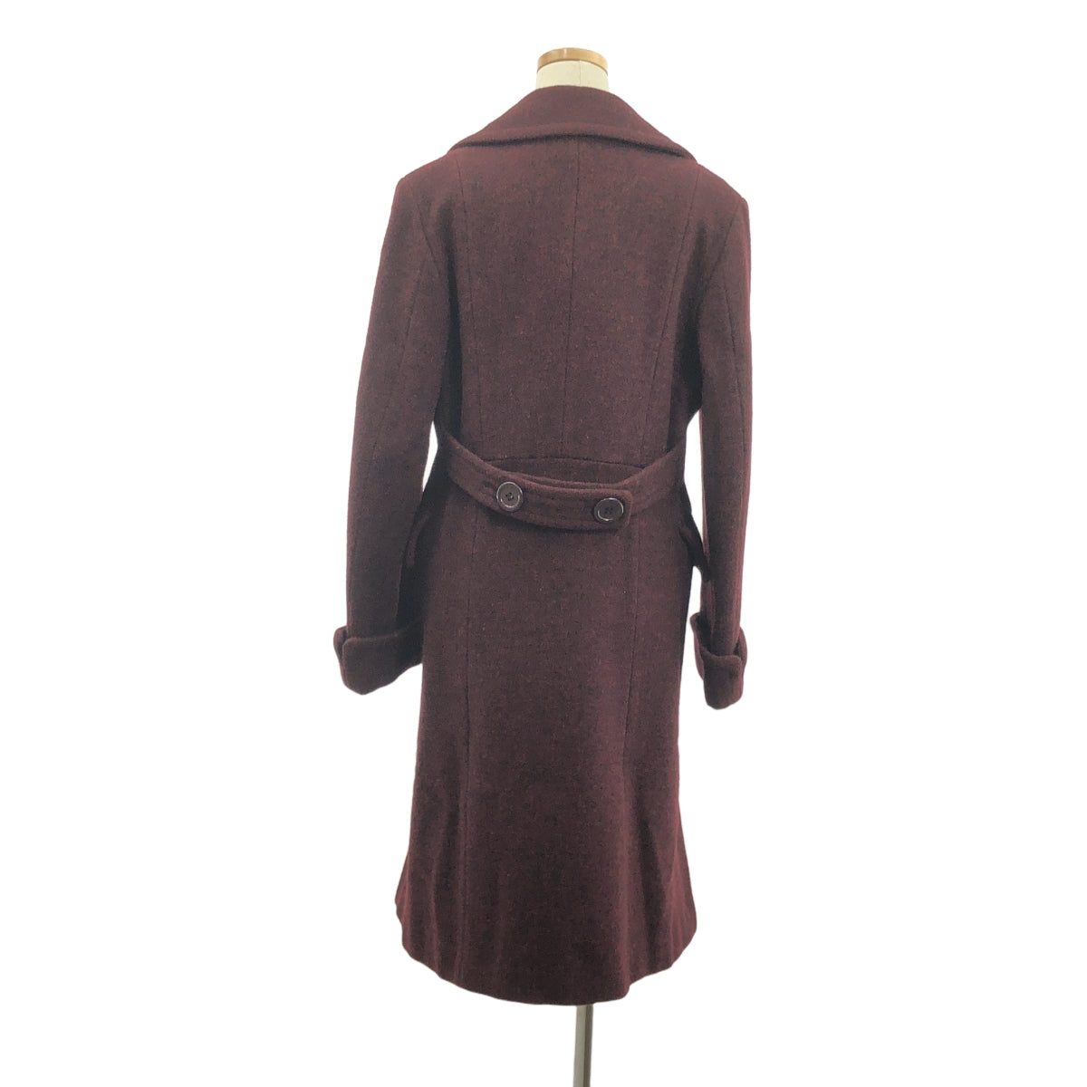 JUNYA WATANABE COMME des GARCONS / 渡邊淳也 | 1995秋冬 |羊毛雙排扣大衣 | F |波爾多 |女性的