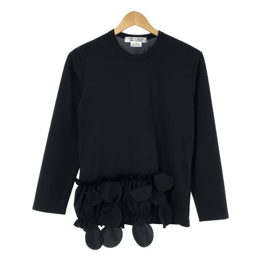 COMME des GARCONS COMME des GARCONS / Comme des | 2023AW | Polyester Gathered Ruffle Docking Long Sleeve T-Shirt Cut and Sewn | XS |