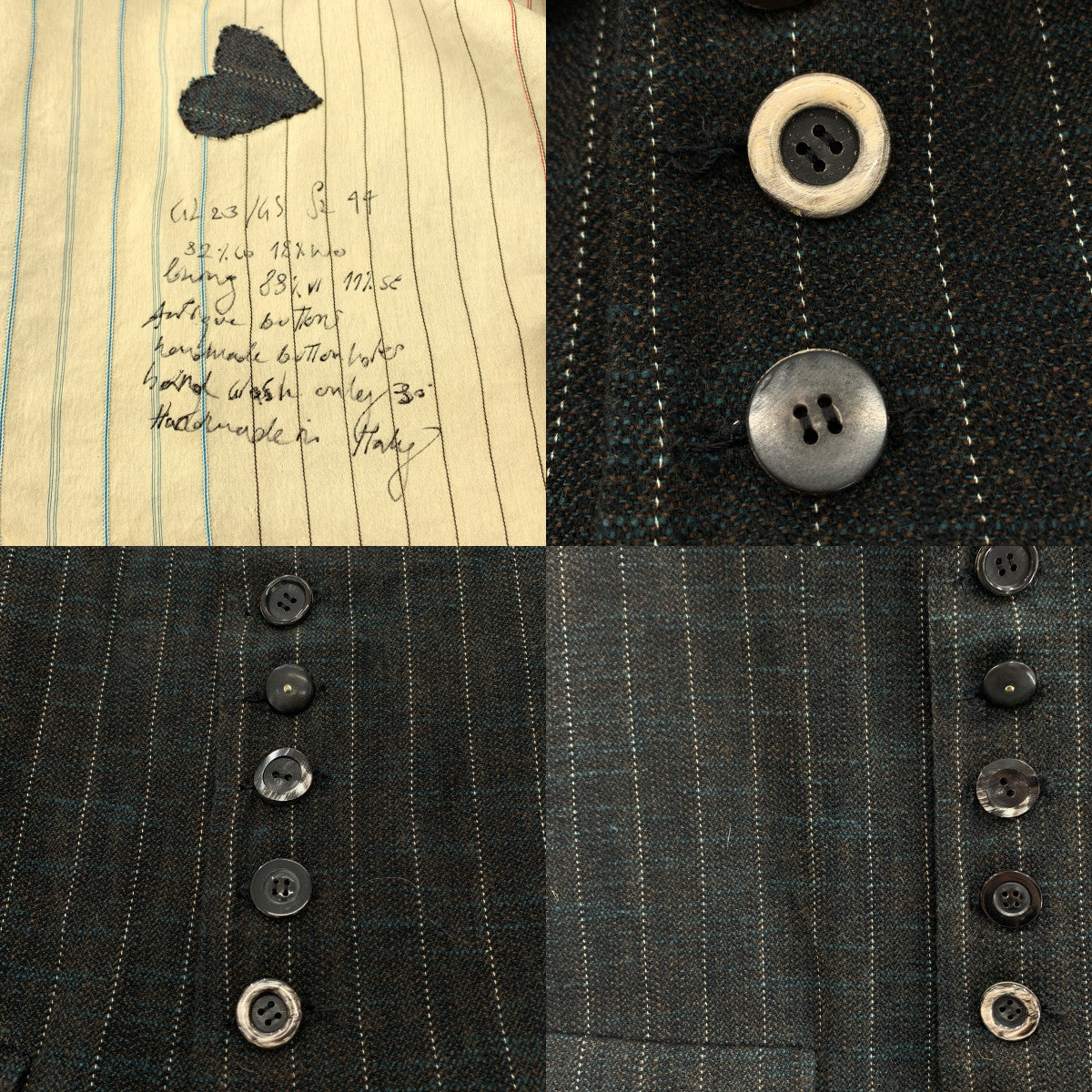 【미품】 ARCHIVIO JMRibot / 아르키비오 제이엠 리봇 | GL23/6S / tweed gilet / 코사지 트위드 질레 베스트 | 44 | black /brown /blue |