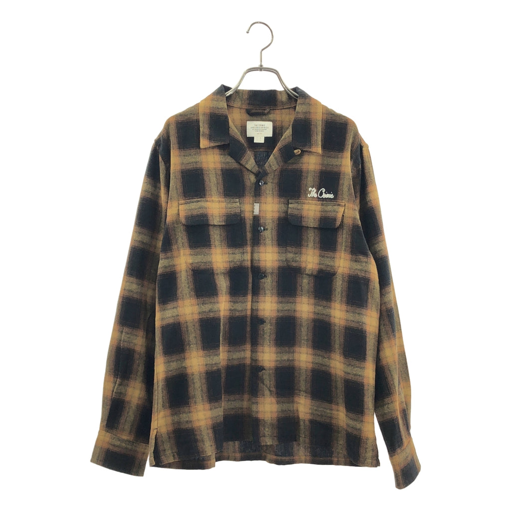 CRIMIE / クライミー | コットン チェック オープンカラー シャツ | M | メンズ