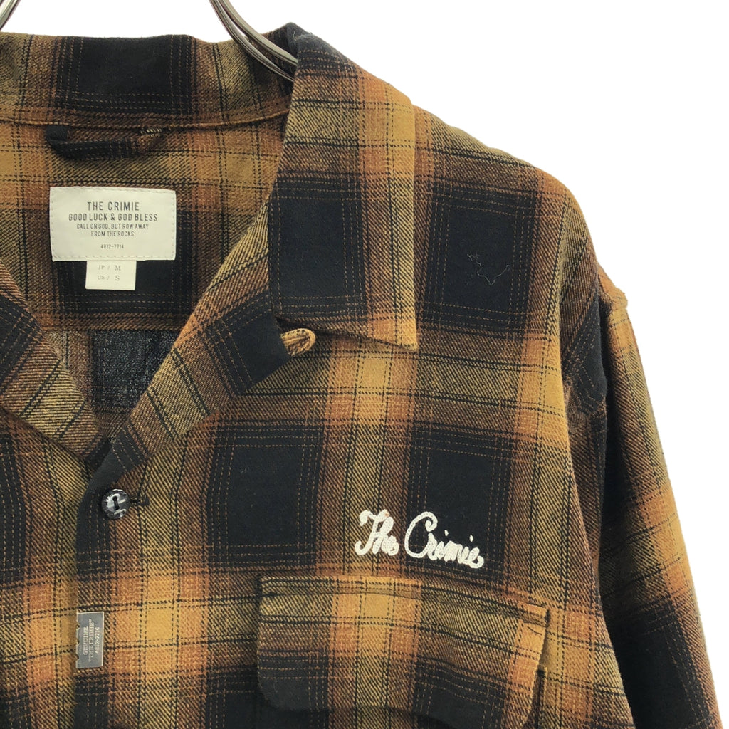 CRIMIE / クライミー | コットン チェック オープンカラー シャツ | M | メンズ