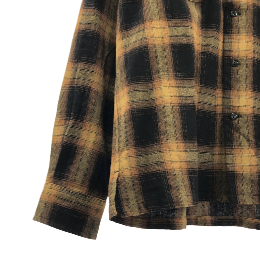 CRIMIE / クライミー | コットン チェック オープンカラー シャツ | M | メンズ