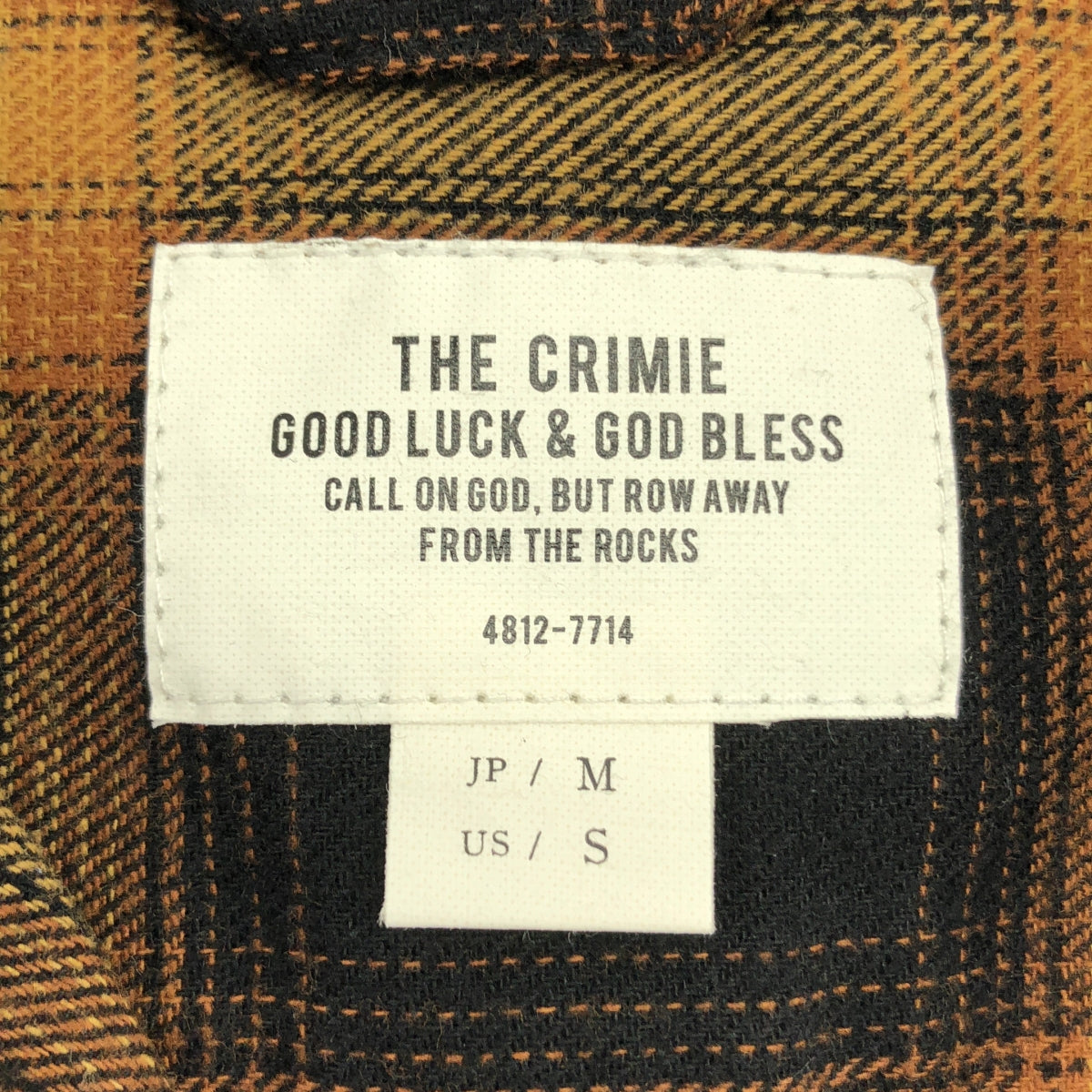 CRIMIE / 크라이미 | 코튼 체크 오픈 컬러 셔츠 | M | 남성