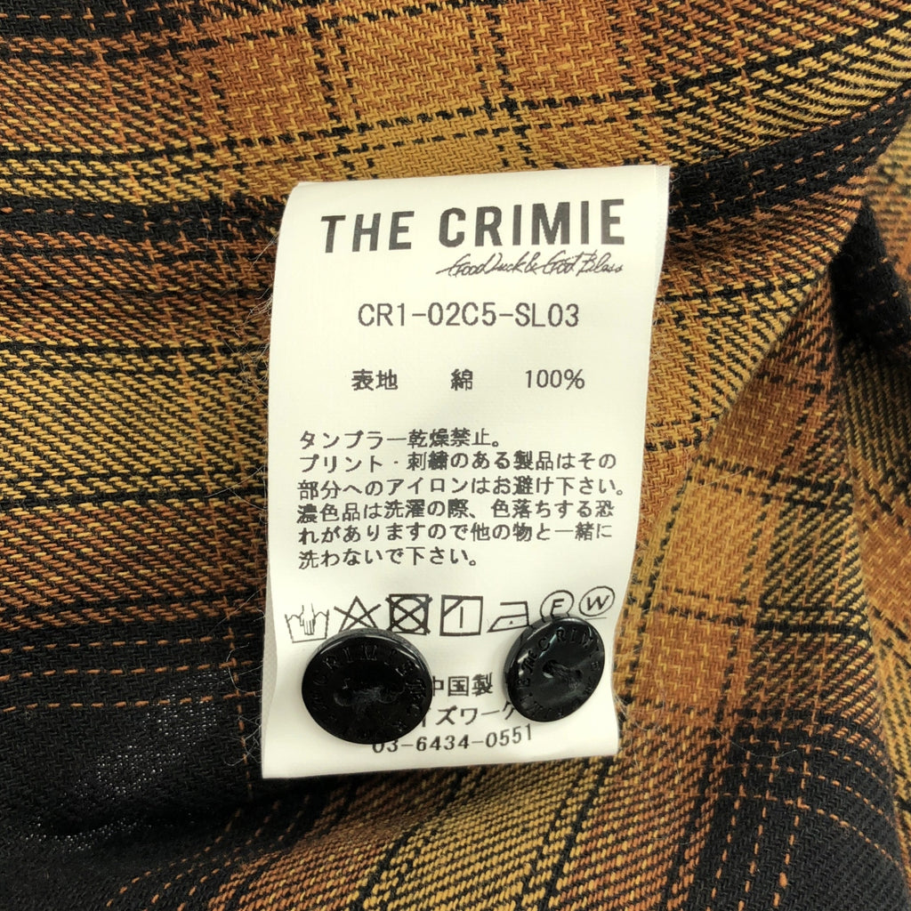 CRIMIE / クライミー | コットン チェック オープンカラー シャツ | M | メンズ