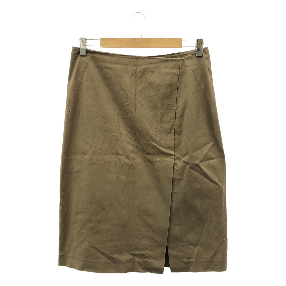 JIL SANDER / ジルサンダー | コットン ストレッチ タイトスカート | 38 | ブラウン | レディース