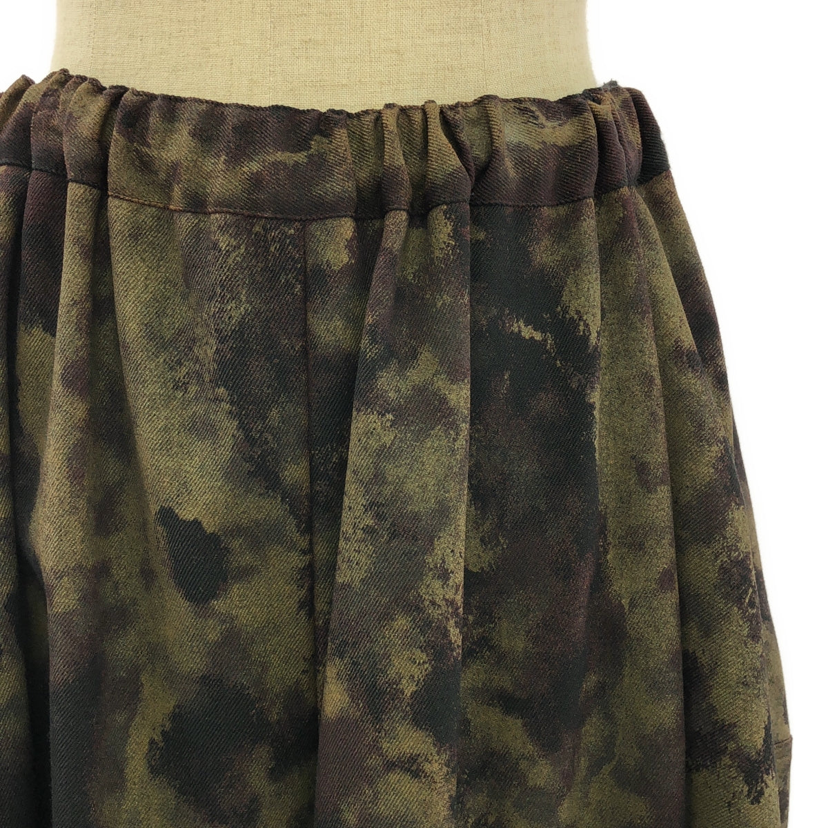 [Good Condition] COMME des GARCONS | 2017SS | Tie-dye, deformed, 3D, drawstring, voluminous skirt | S | Brown | Women's