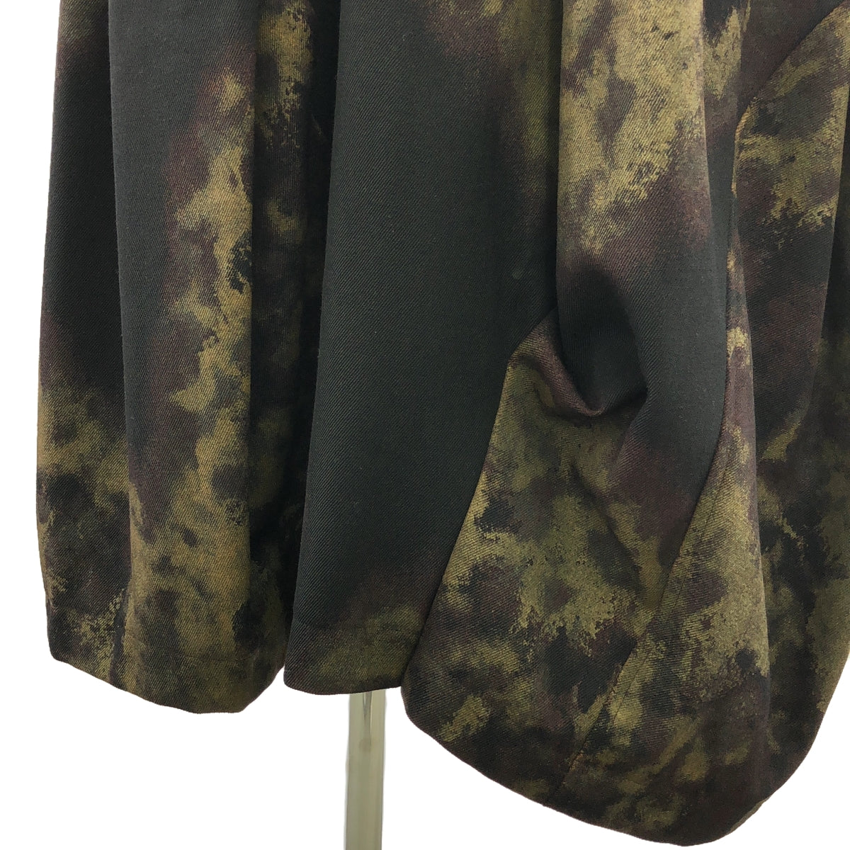 [Good Condition] COMME des GARCONS | 2017SS | Tie-dye, deformed, 3D, drawstring, voluminous skirt | S | Brown | Women's