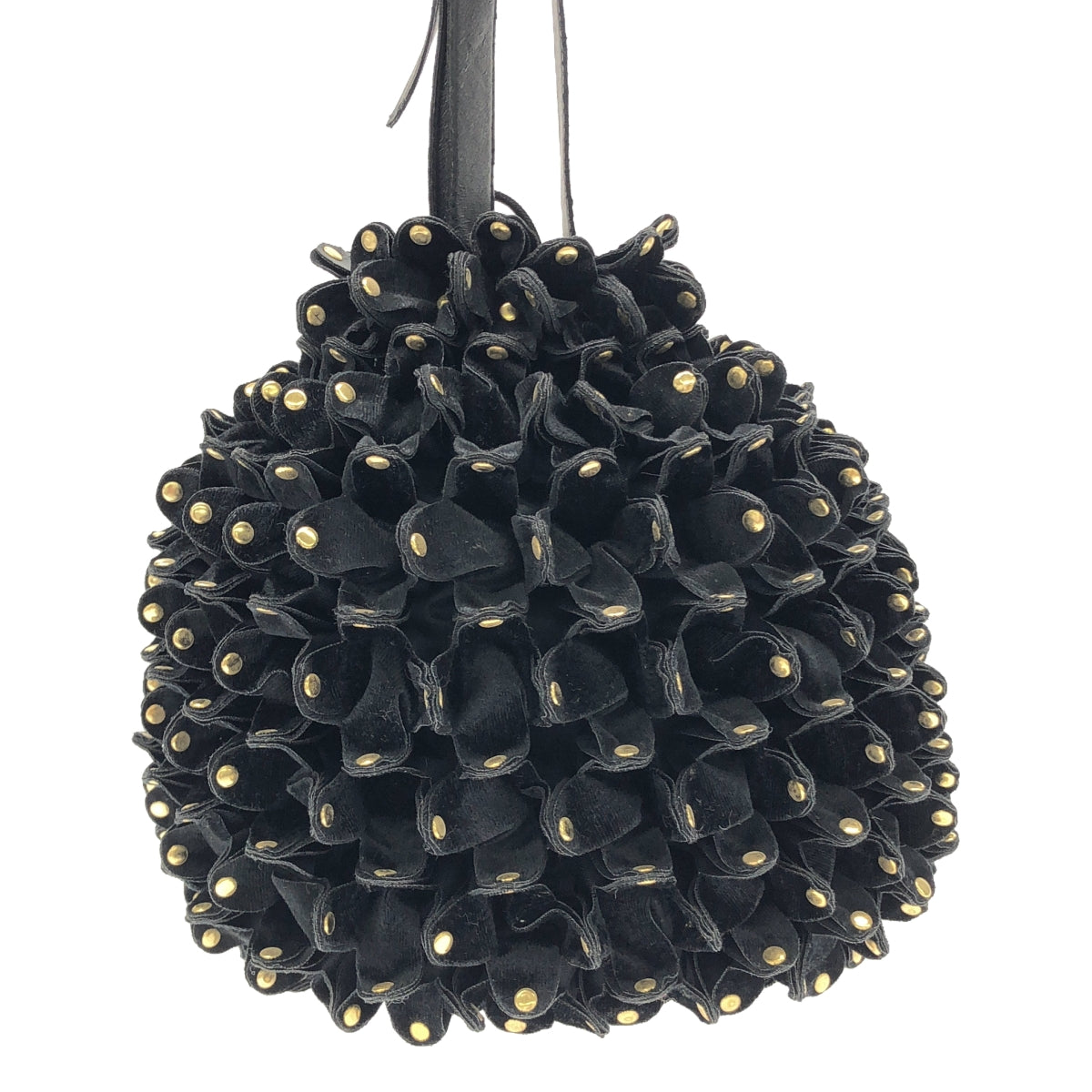 noir kei ninomiya / noir kei ninomiya | velour studded shoulder bag |