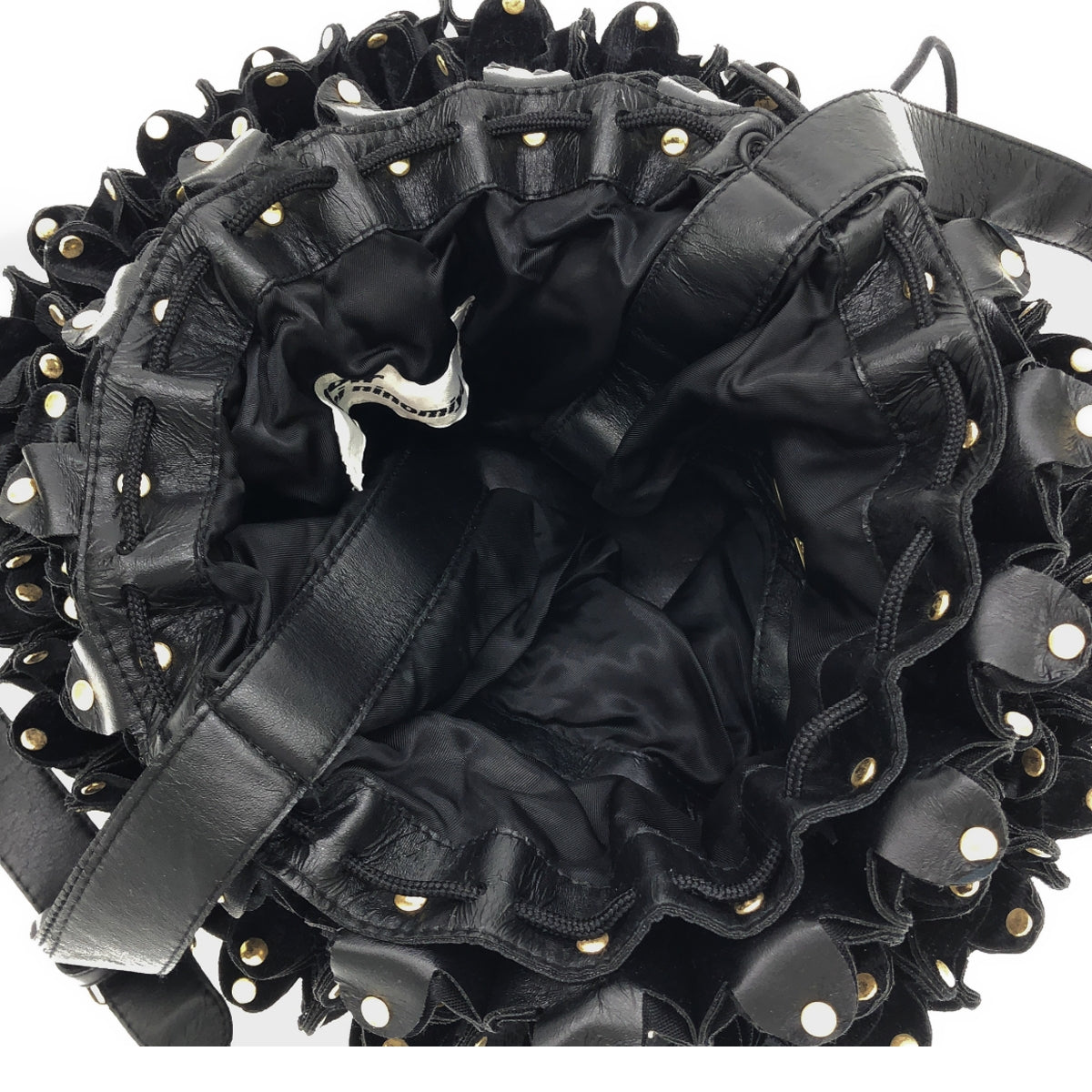 noir kei ninomiya / noir kei ninomiya | velour studded shoulder bag |