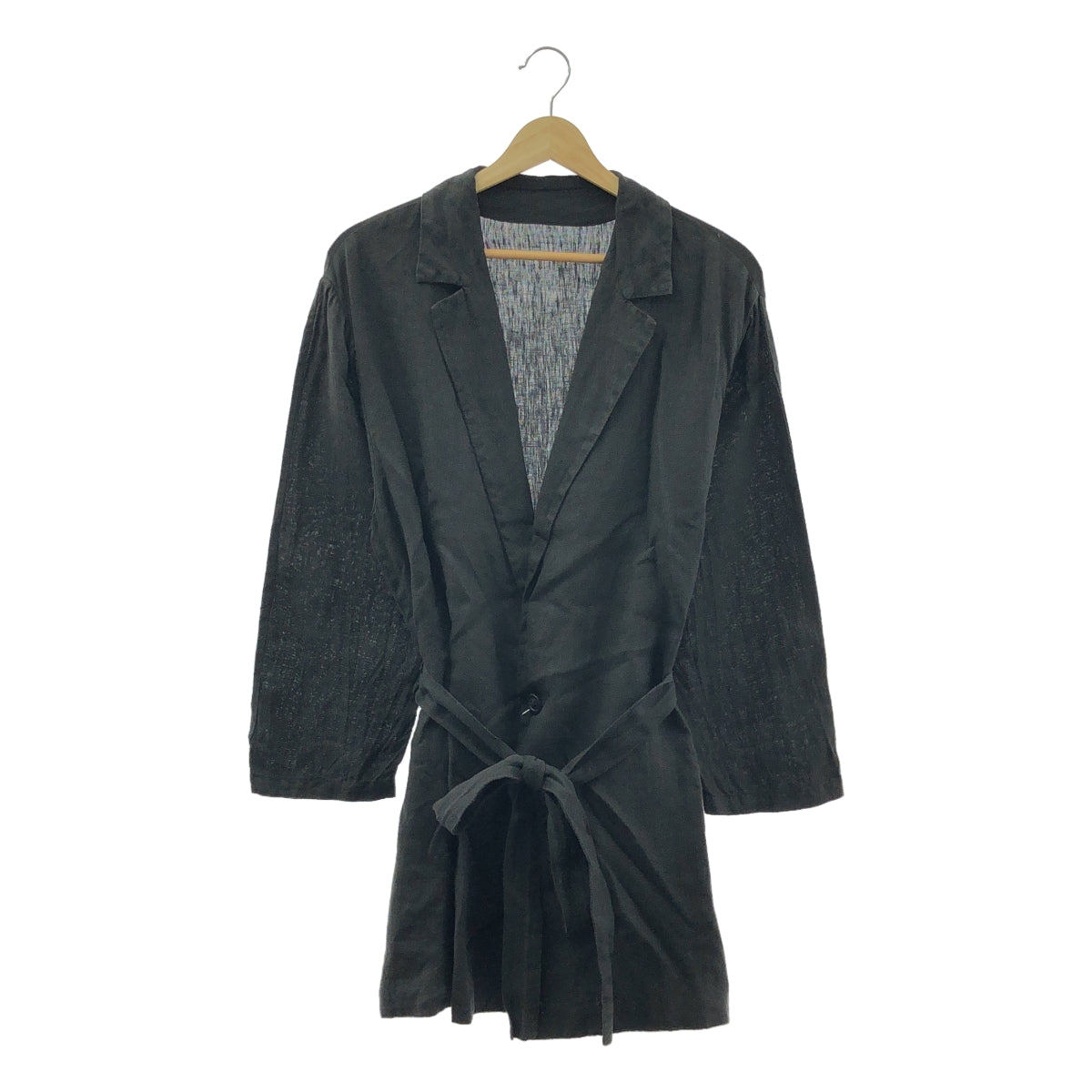 【新品】  GEOFFREY B.SMALL / ジェフリーBスモール | handmade 1 button crop length leisure kimono jacket スーパーライトリネン キモノジャケット | S/M | ダーク | メンズ