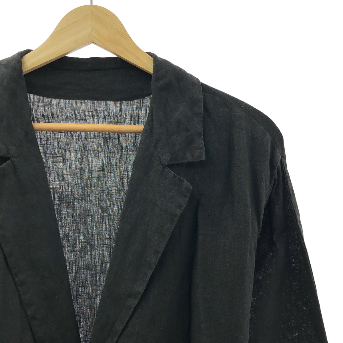 【新品】  GEOFFREY B.SMALL / ジェフリーBスモール | handmade 1 button crop length leisure kimono jacket スーパーライトリネン キモノジャケット | S/M | ダーク | メンズ