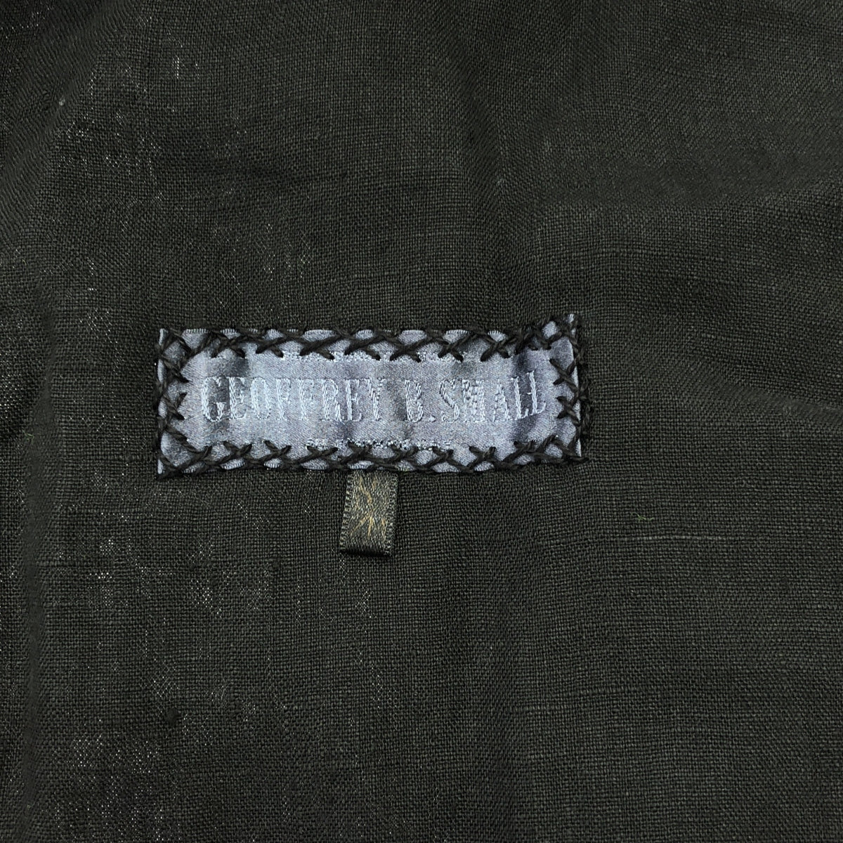 【新品】  GEOFFREY B.SMALL / ジェフリーBスモール | handmade 1 button crop length leisure kimono jacket スーパーライトリネン キモノジャケット | S/M | ダーク | メンズ