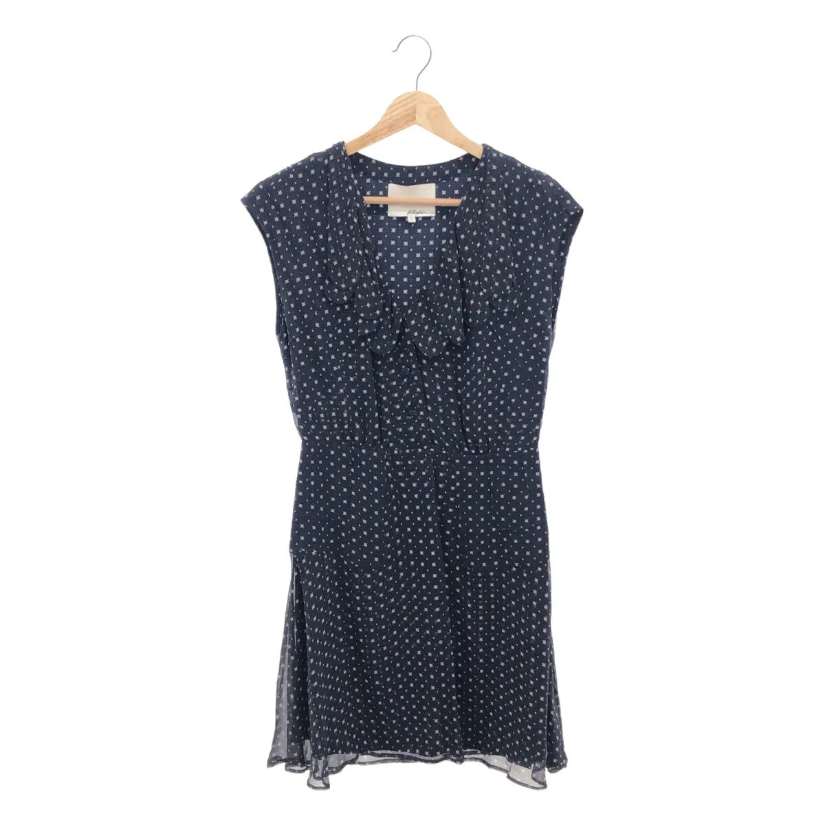 3.1 Phillip Lim / スリーワンフィリップリム | シルク 総柄プリント パネル切替 ノースリーブワンピース | 0 | レディース