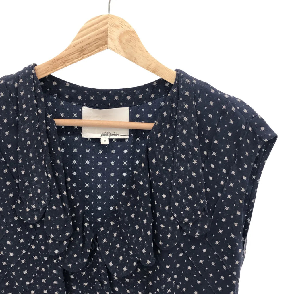 3.1 Phillip Lim |絲綢全印花拼接無袖連身裙 | 0 |女性的