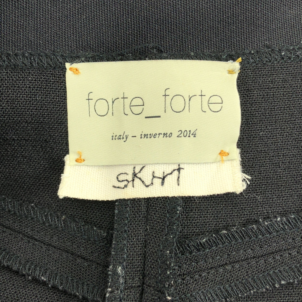 forte_forte / フォルテフォルテ | ウール スリット フレアスカート | 3 | ブラック | レディース